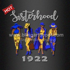 New Arrival Rhinestone Transfer Sisterhood Sghro 1922 Heat Transfer Vinyl for Clothing